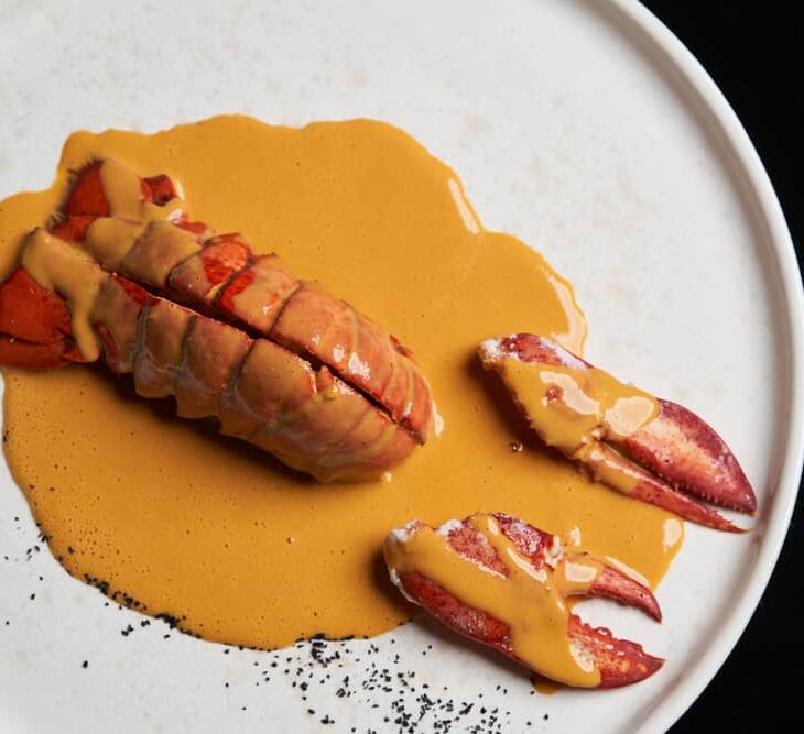 lobster with soup sauce