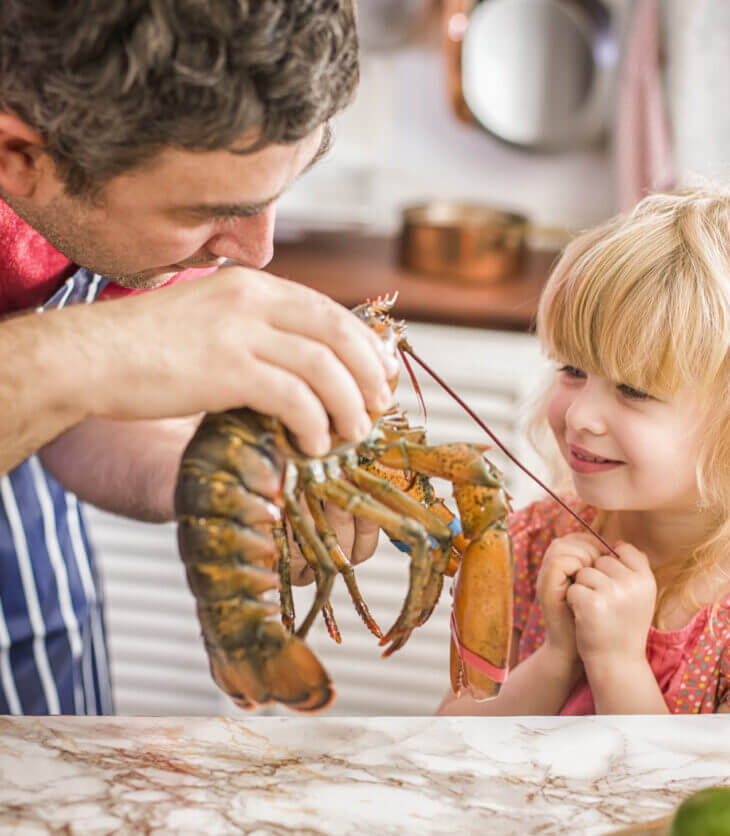 Loving lobster Excitement for lobster