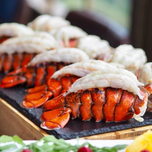 boiled lobster tails