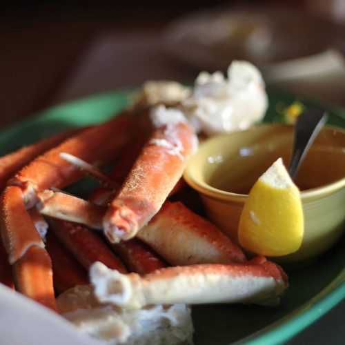 steamed crab legs