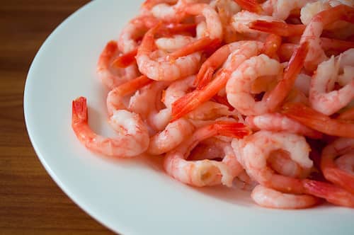 shrimp on a serving plate