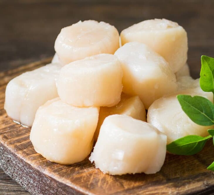 scallops soaked in milk