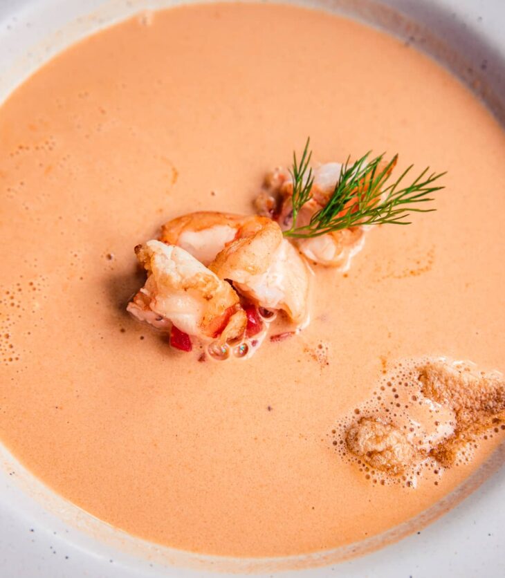 crab bisque with brandy
